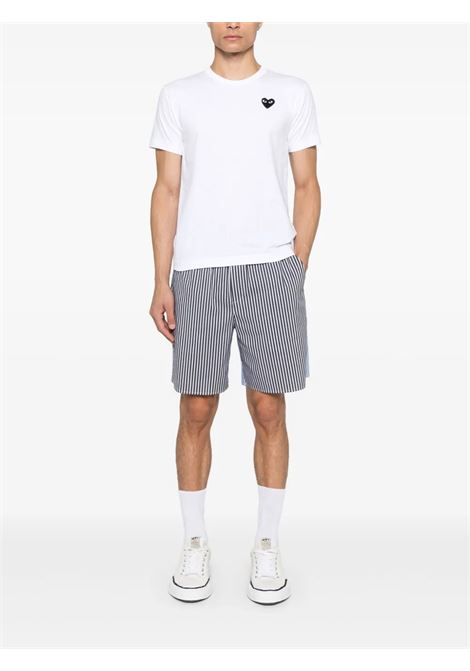 t-shirt con logo ricamato unisex bianco COMME DES GARÇONS PLAY | AX-T064-0512